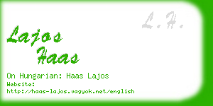 lajos haas business card